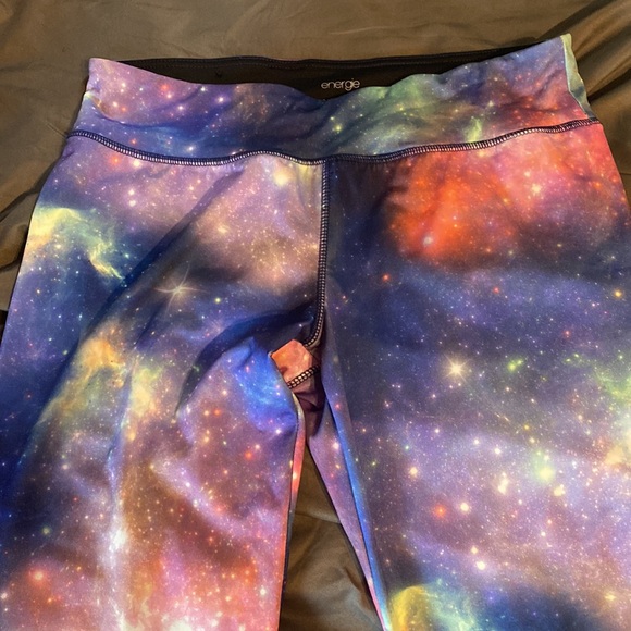 Energie size L women athletic stretchy galaxy legging - Picture 2 of 7